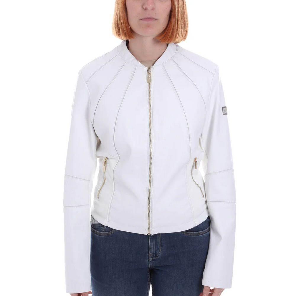 Yes Zee White Polyethylene Jackets & Coat - Hilstor