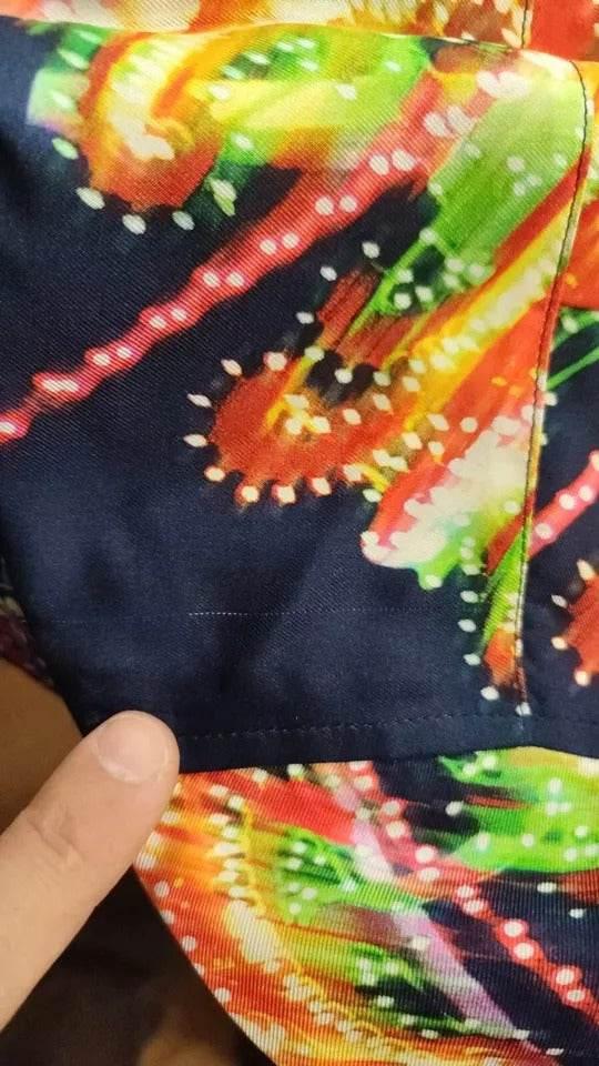 Dolce & Gabbana Multicolor Luminarie Print Men Silk Shirt - Hilstor