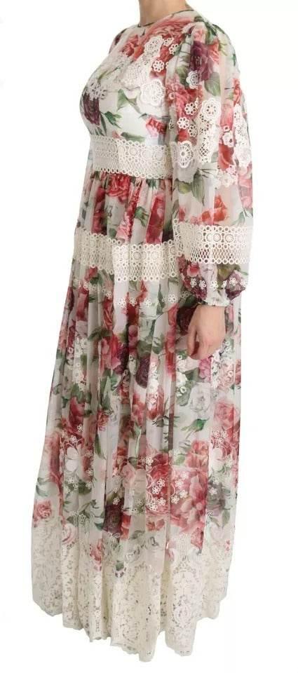 Dolce & Gabbana Multicolor Floral Maxi Sheath Dress - Hilstor