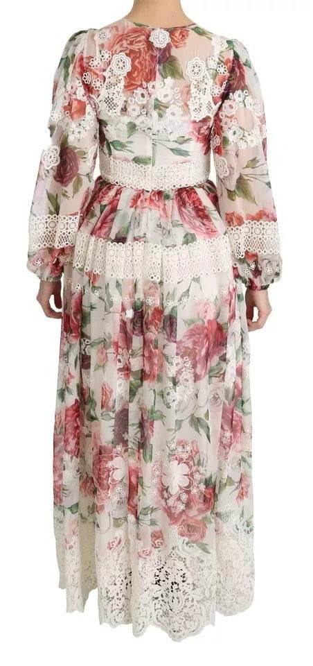 Dolce & Gabbana Multicolor Floral Maxi Sheath Dress - Hilstor