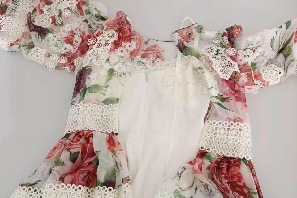 Dolce & Gabbana Multicolor Floral Maxi Sheath Dress - Hilstor