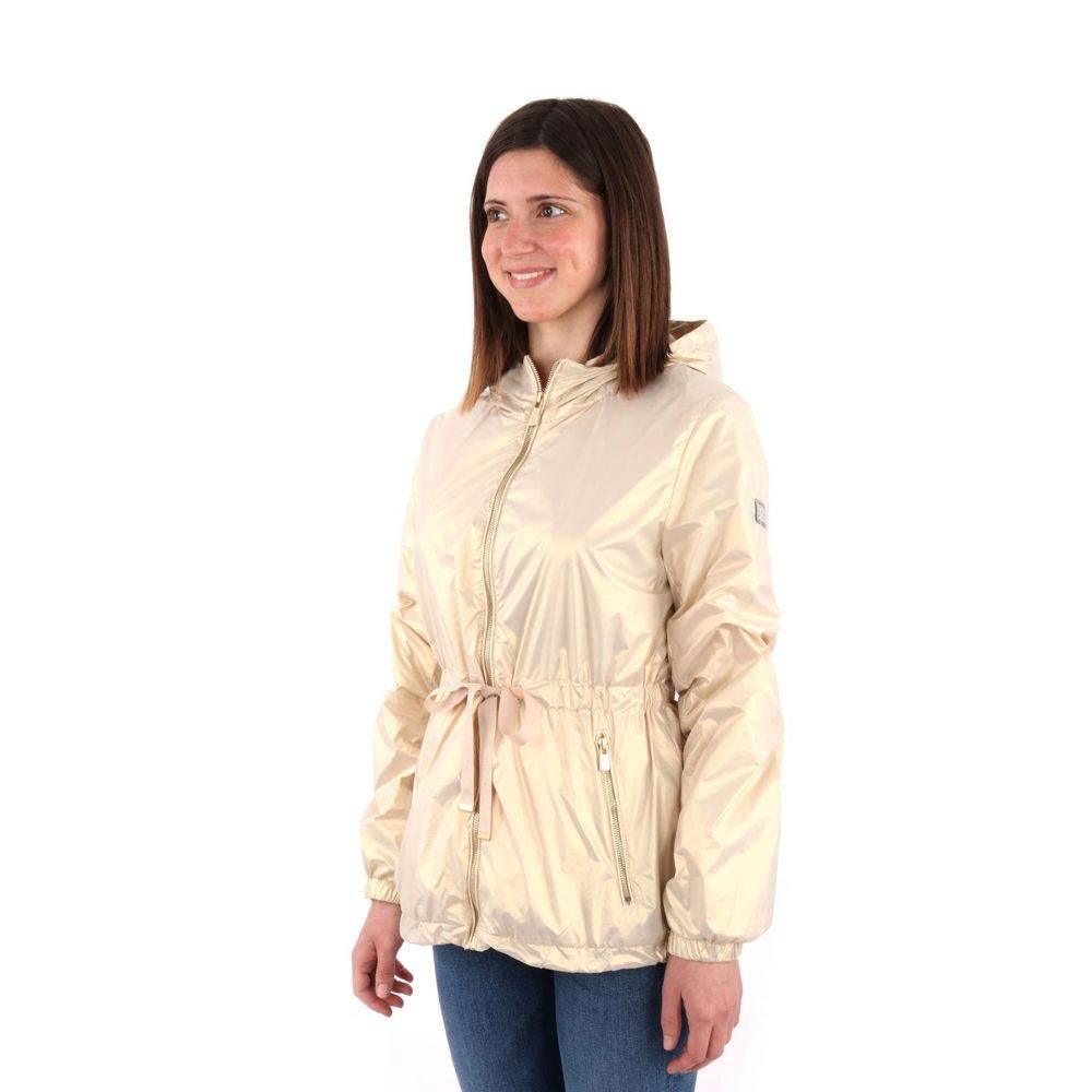 Yes Zee Beige Nylon Jackets & Coat - Hilstor