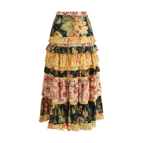 Valentino Long flounce Skirt - Hilstor