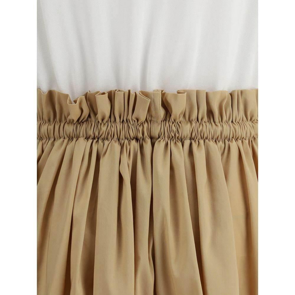 Fabiana Filippi Long Dress with appliqué skirt - Hilstor
