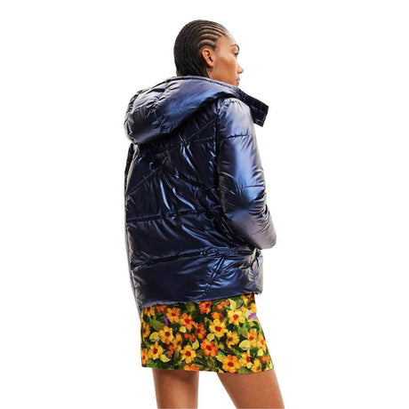Desigual Blue Polyamide Jackets & Coat - Hilstor