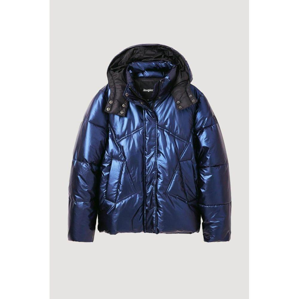 Desigual Blue Polyamide Jackets & Coat - Hilstor