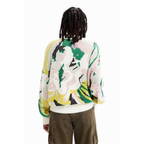 Desigual Cream Polyamide Sweater - Hilstor