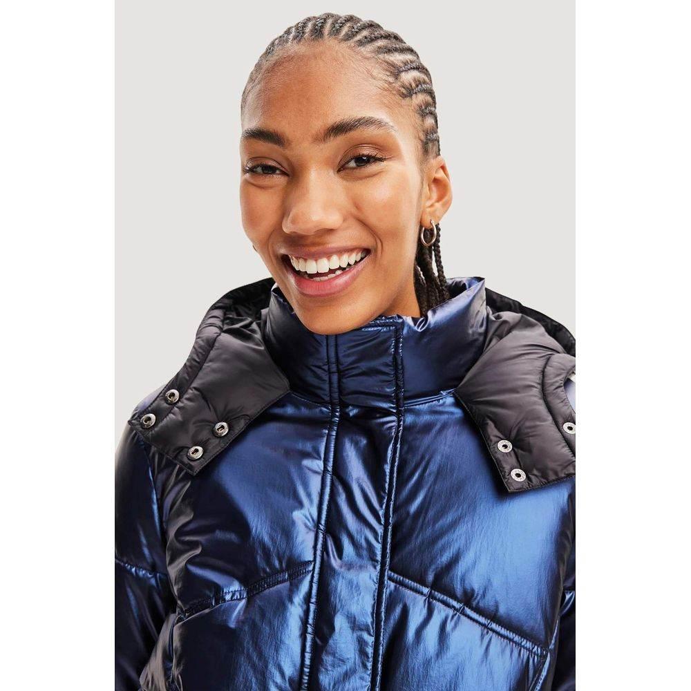 Desigual Blue Polyamide Jackets & Coat - Hilstor