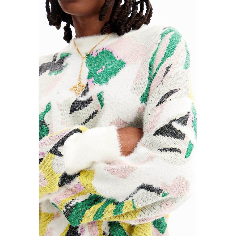 Desigual Cream Polyamide Sweater - Hilstor