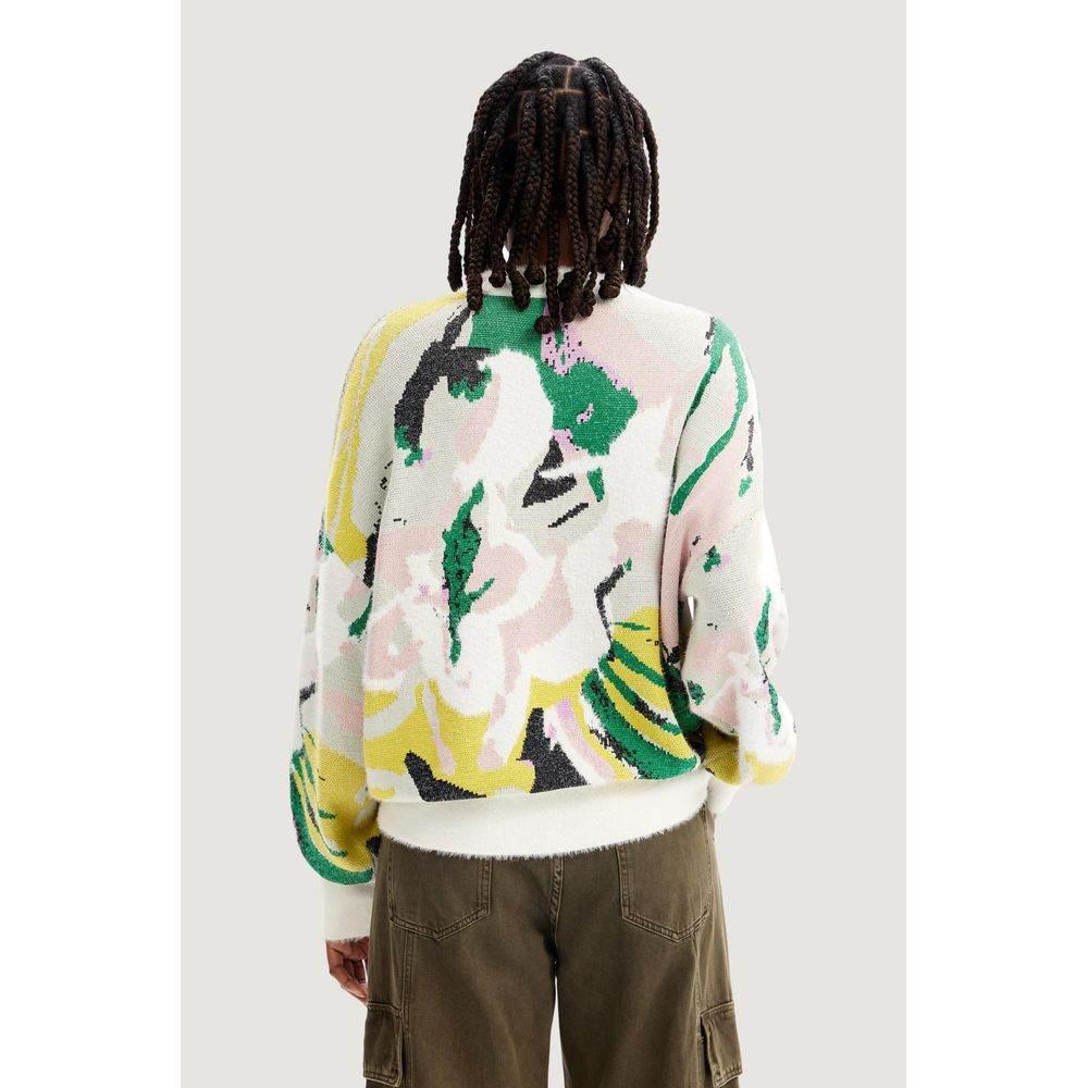 Desigual Cream Polyamide Sweater - Hilstor