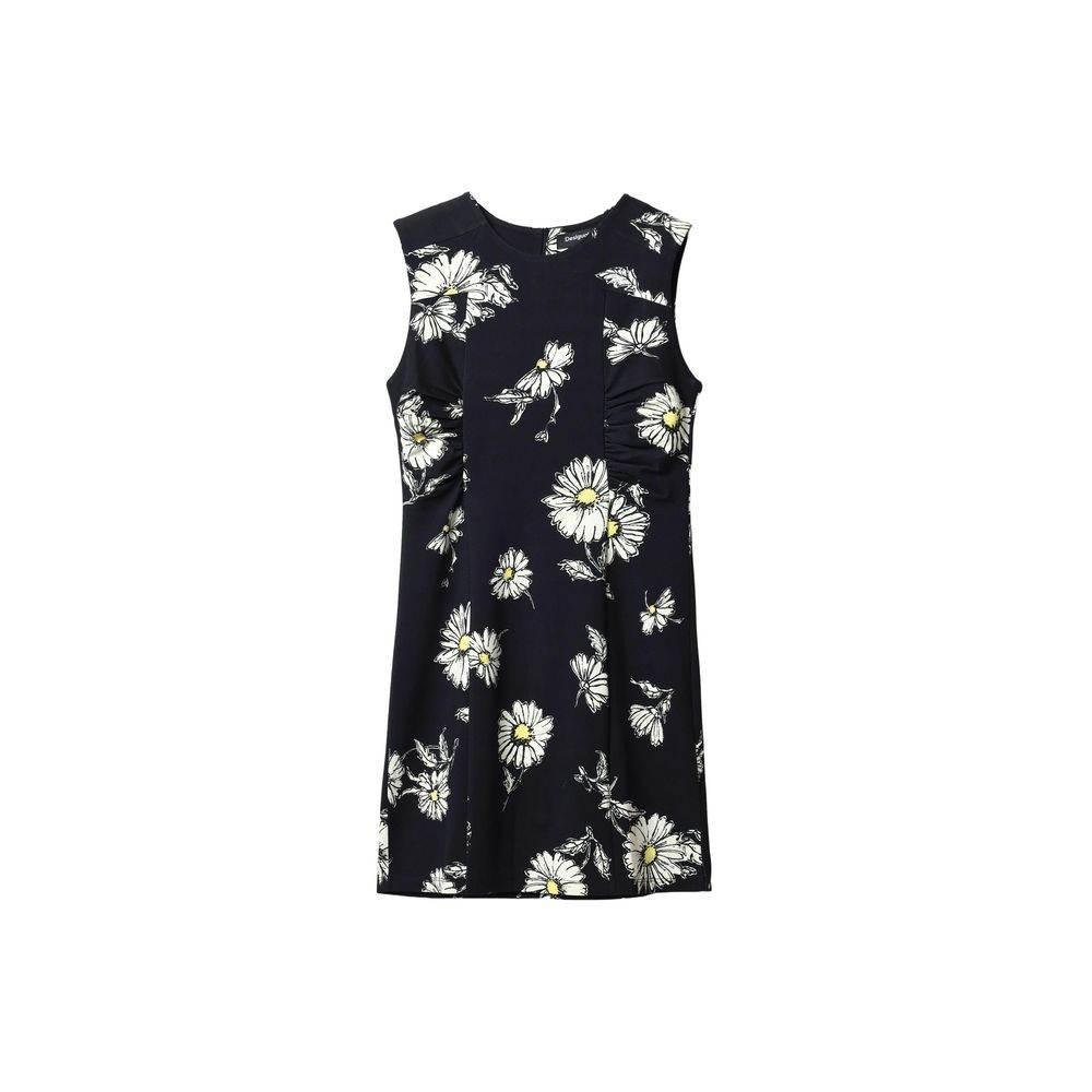 Desigual Black Viscose Dress - Hilstor