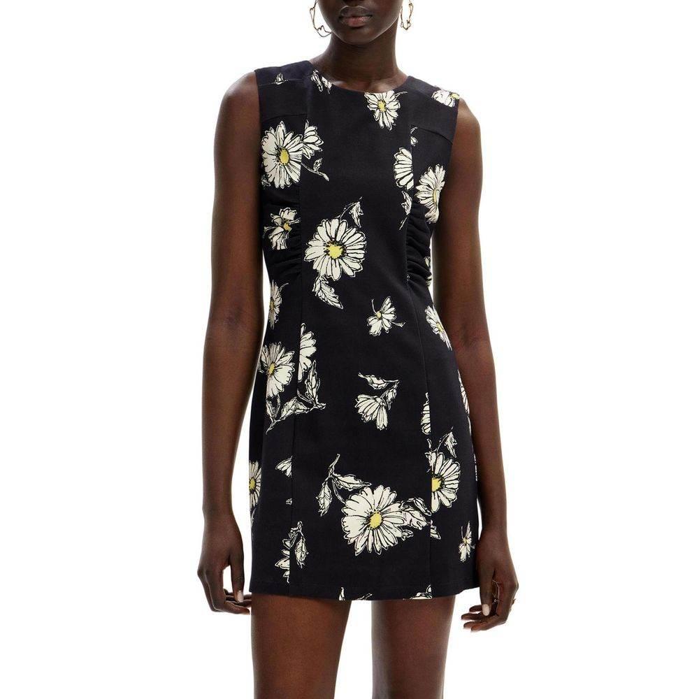 Desigual Black Viscose Dress - Hilstor