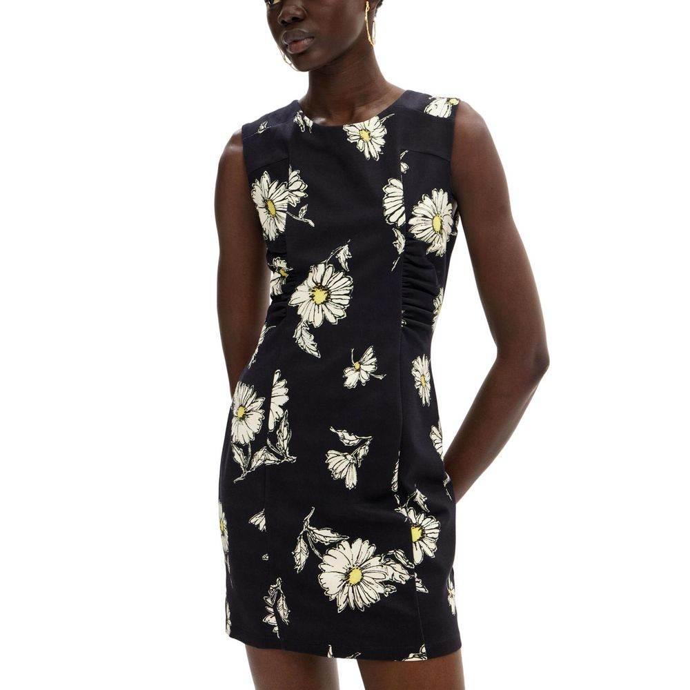 Desigual Black Viscose Dress - Hilstor