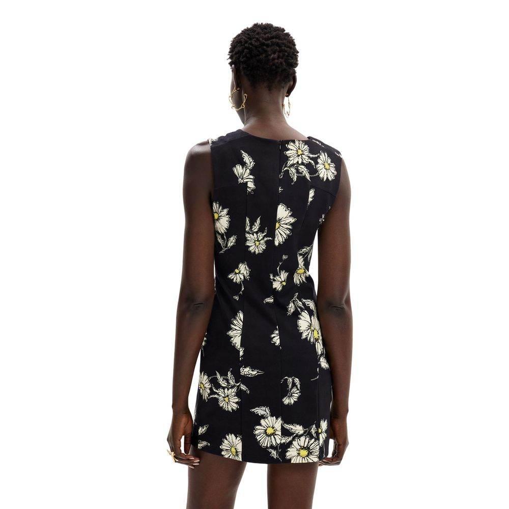 Desigual Black Viscose Dress - Hilstor