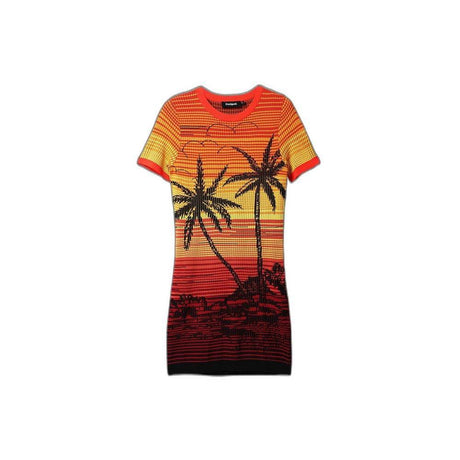 Desigual Red Viscose Dress - Hilstor