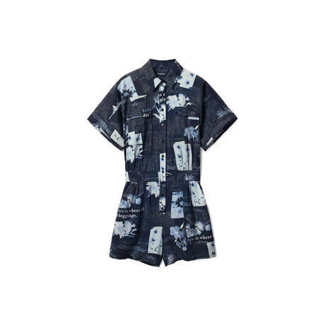 Desigual Blue Viscose Suits & Blazer - Hilstor