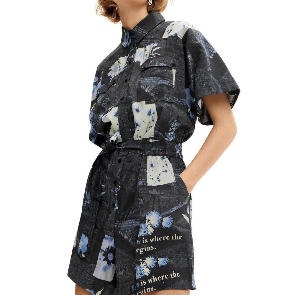 Desigual Blue Viscose Suits & Blazer - Hilstor