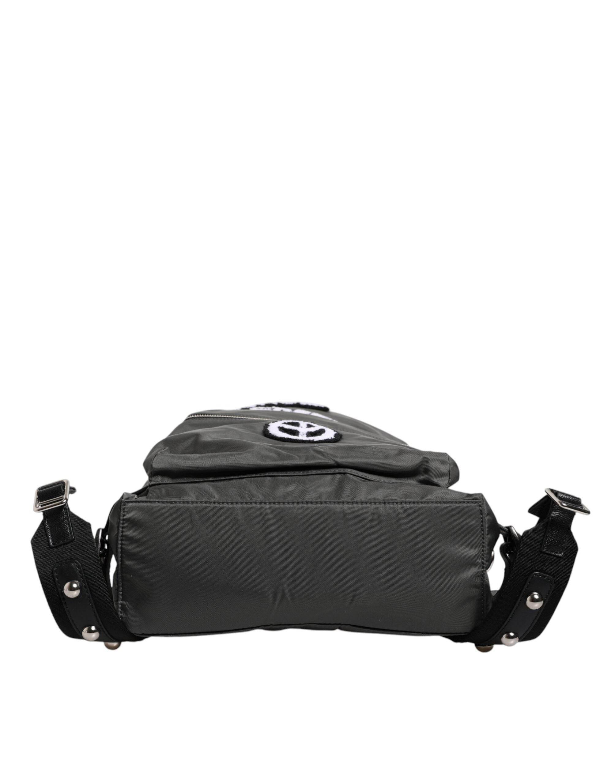 Dolce & Gabbana Gray Nylon Prince Forever School Travel Backpack Bag - Hilstor