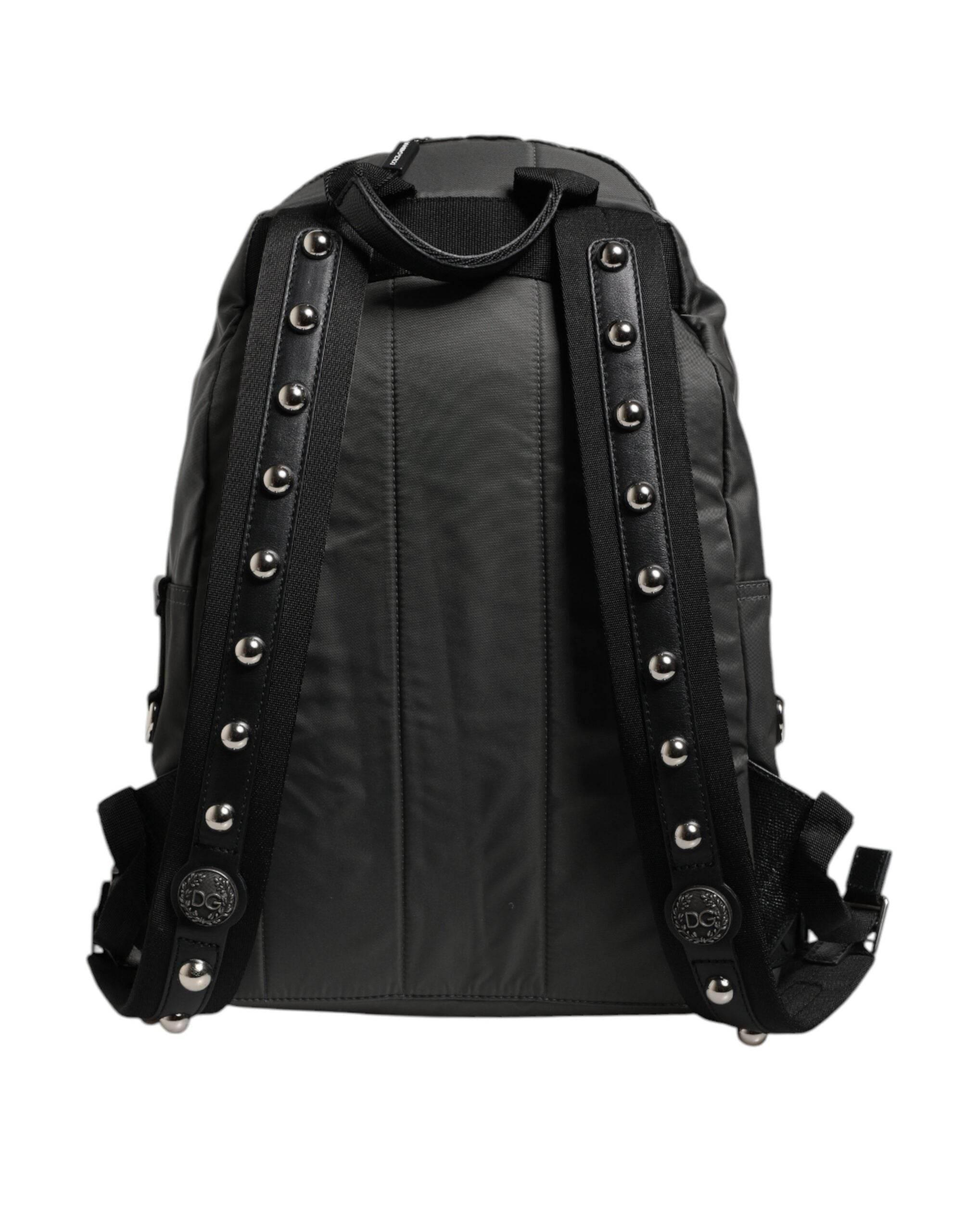 Dolce & Gabbana Gray Nylon Prince Forever School Travel Backpack Bag - Hilstor