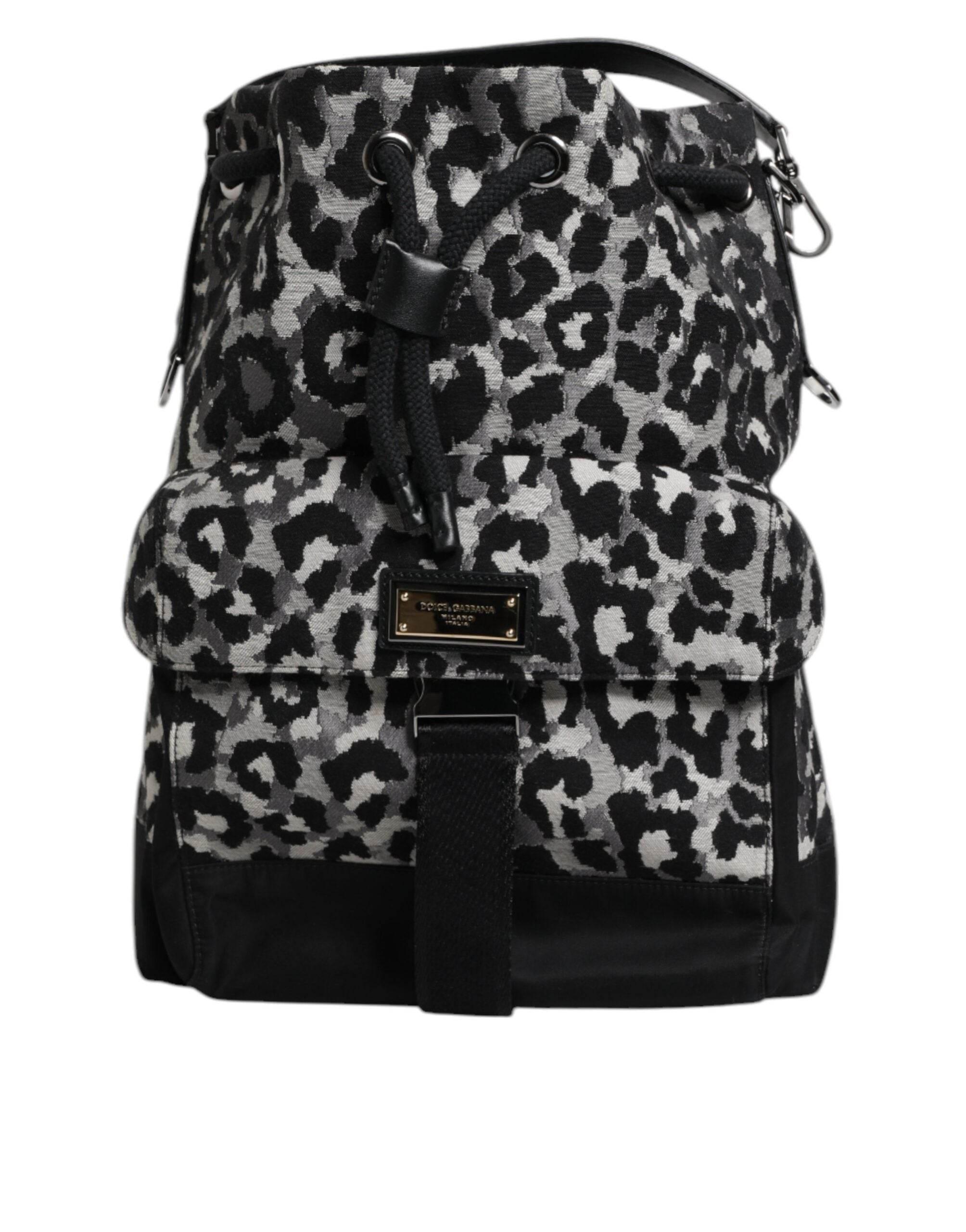 Dolce & Gabbana Multicolor Leopard Jacquard Hobo Crossbody Borse Bag - Hilstor