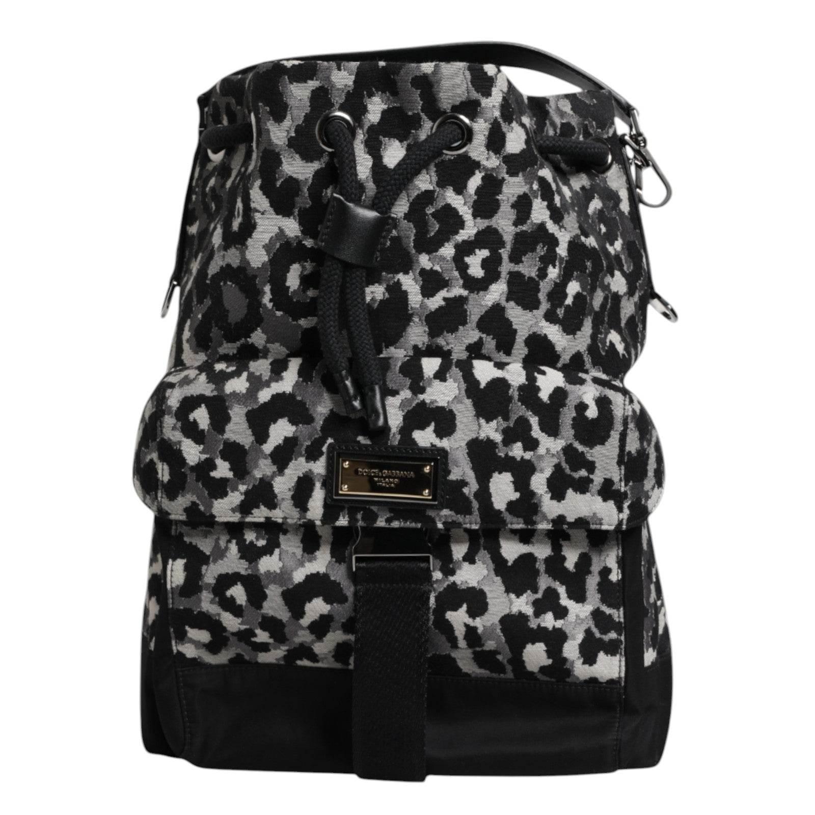 Dolce & Gabbana Multicolor Leopard Jacquard Hobo Crossbody Borse Bag - Hilstor