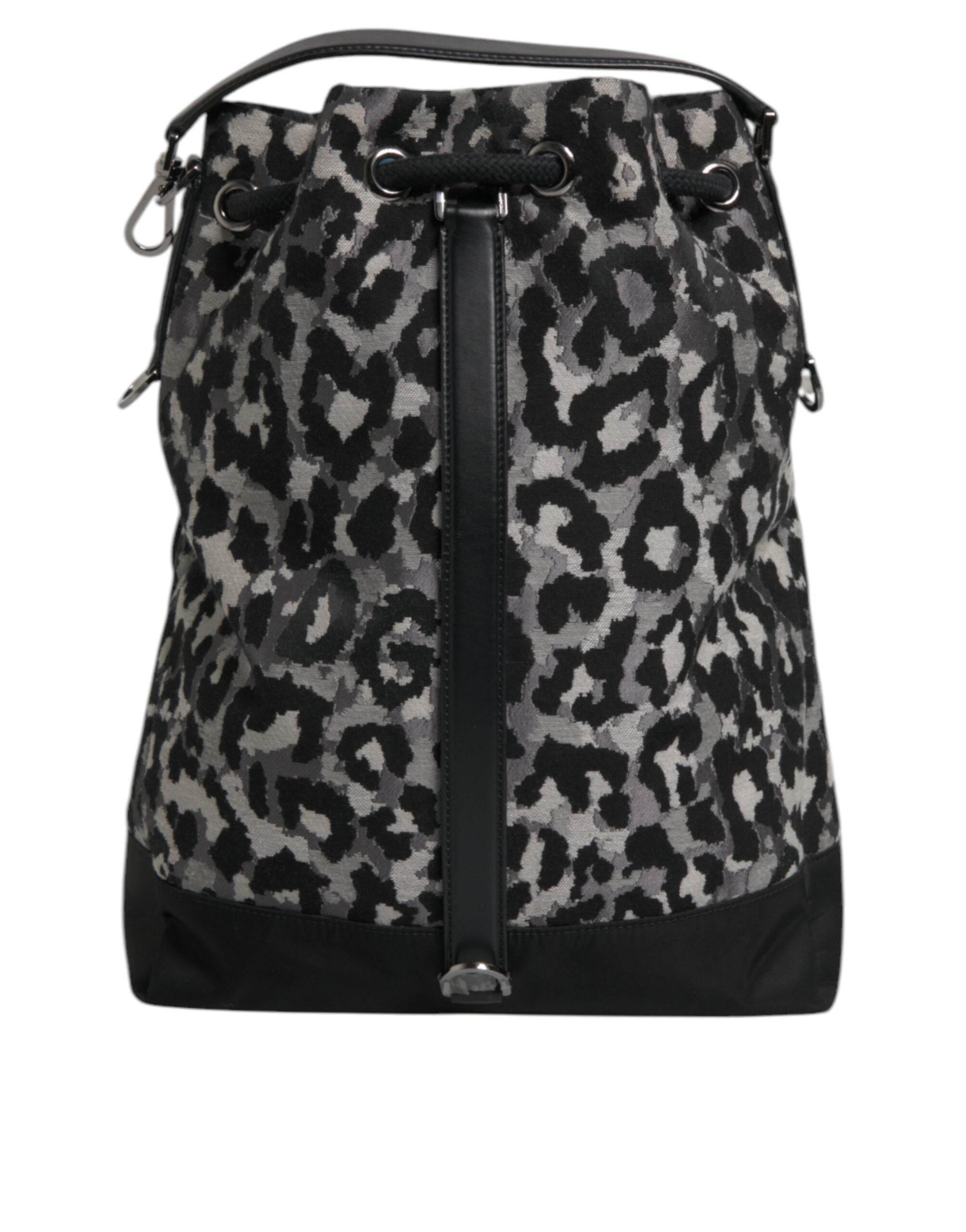 Dolce & Gabbana Multicolor Leopard Jacquard Hobo Crossbody Borse Bag - Hilstor