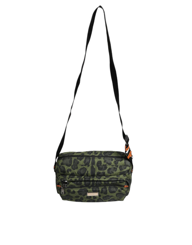 Dolce & Gabbana Green Polyester Leopard Print Shell Messenger Bag - Hilstor