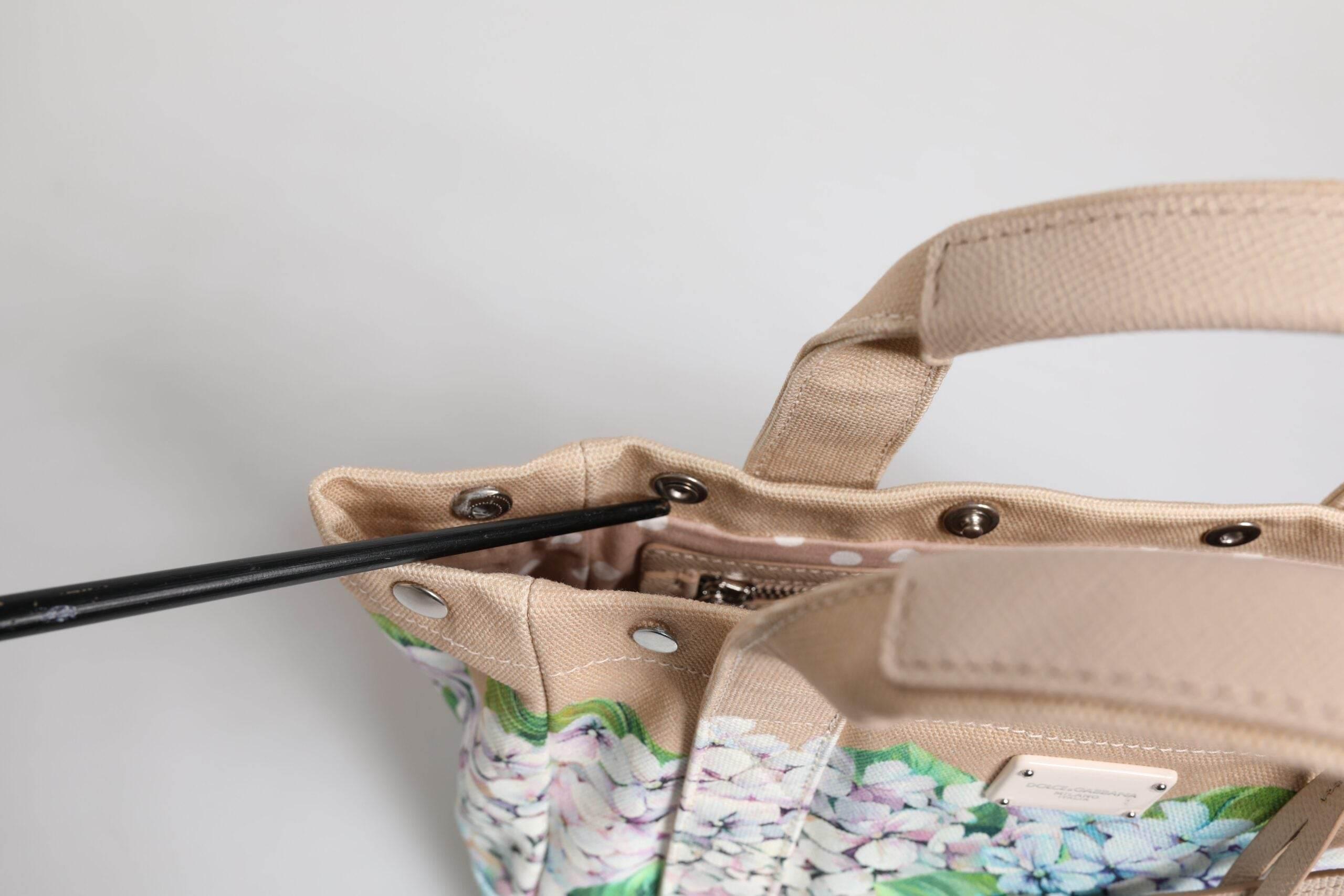 Dolce & Gabbana Multicolor Floral Canvas TANIA Top Handle Tote Borse Bag - Hilstor