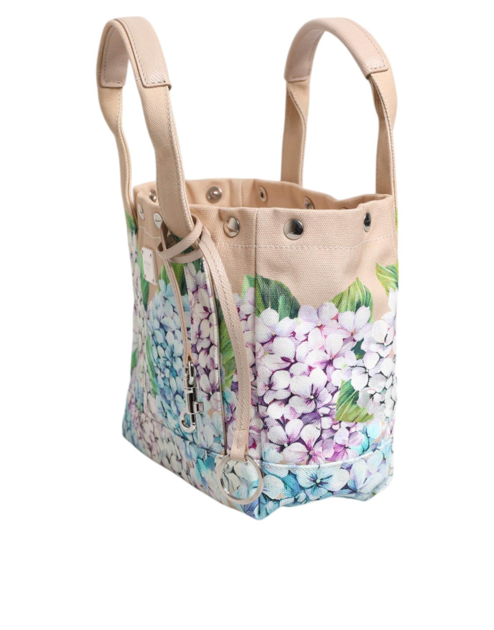 Dolce & Gabbana Multicolor Floral Canvas TANIA Top Handle Tote Bag - Hilstor