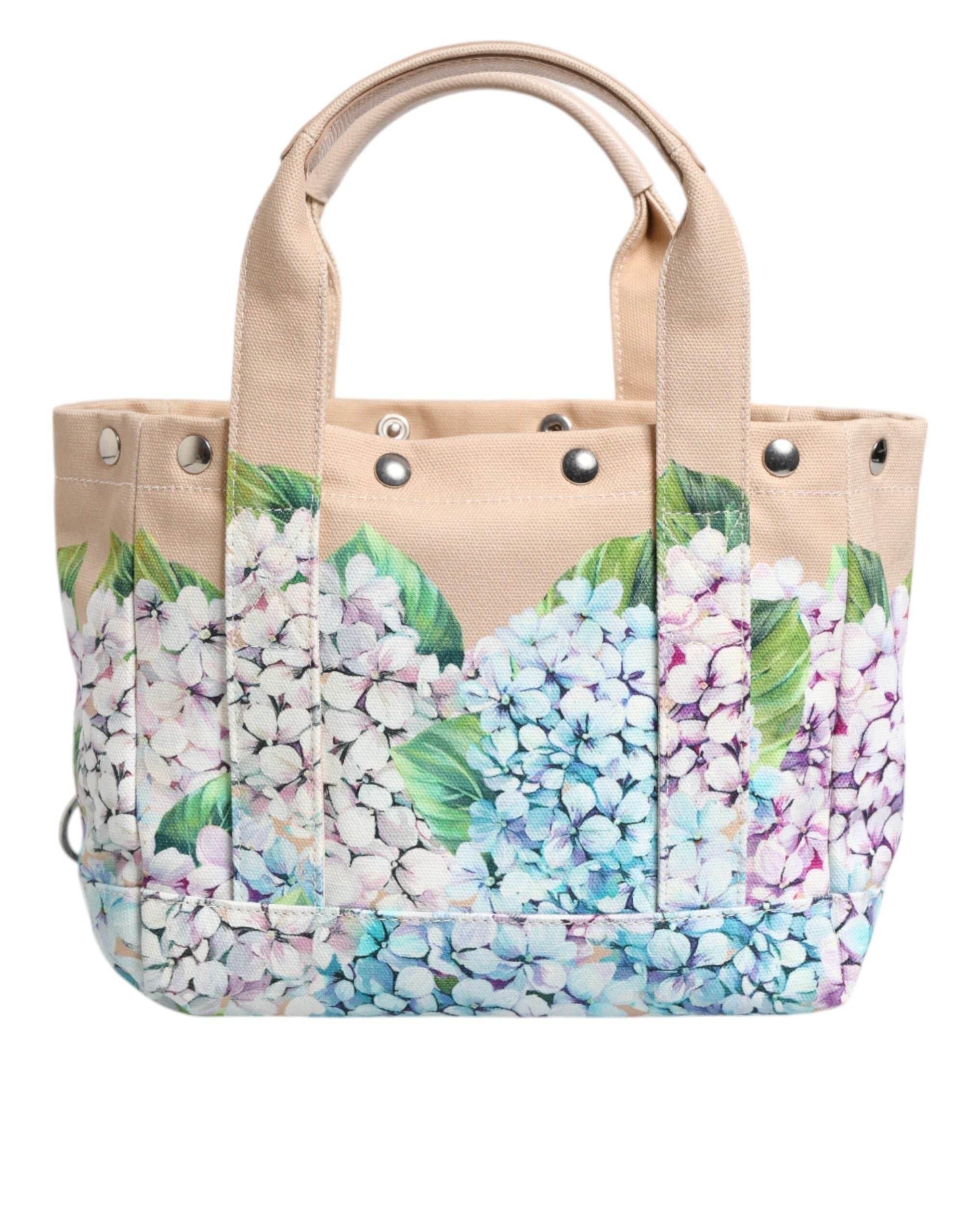 Dolce & Gabbana Multicolor Floral Canvas TANIA Top Handle Tote Bag - Hilstor