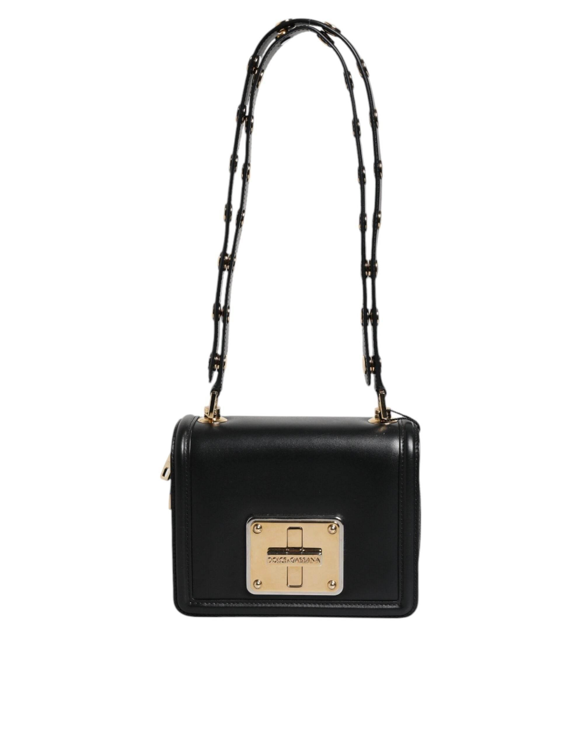 Dolce & Gabbana Black Joy Therapy Lola Studded Leather Crossbody Bag - Hilstor