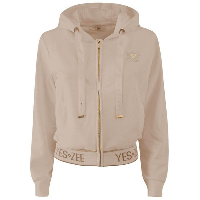 Yes Zee Beige Cotton Sweater - Hilstor