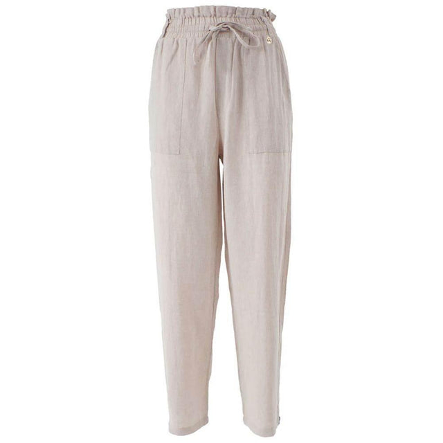 Yes Zee Beige Linen Jeans & Pant - Hilstor