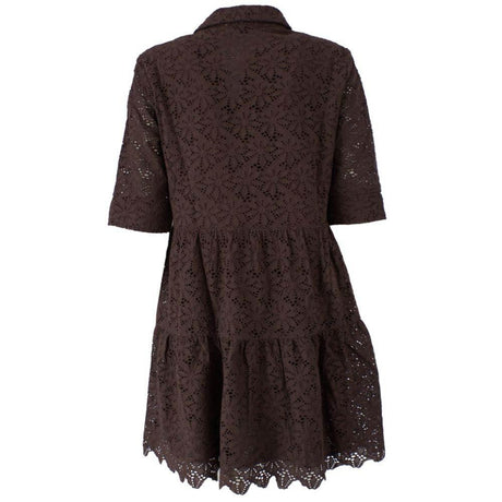 Yes Zee Brown Cotton Dress - Hilstor