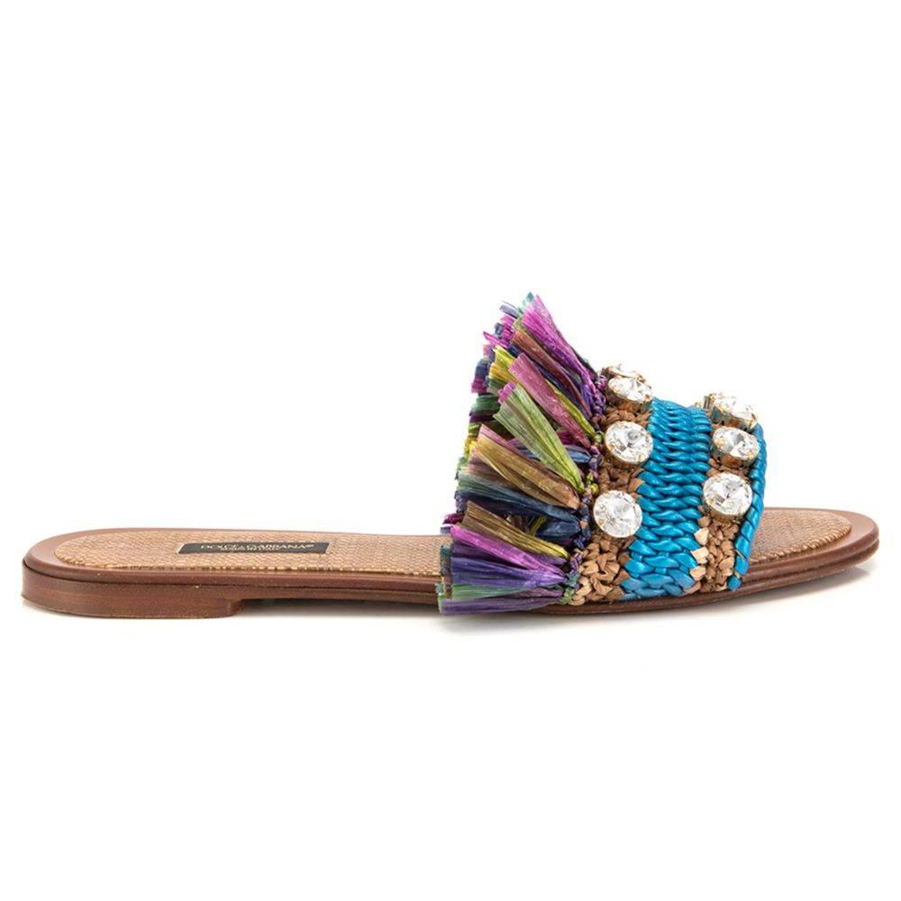 Dolce & Gabbana Multicolor Lambskin Women Sandal - Hilstor