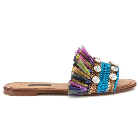 Dolce & Gabbana Multicolor Lambskin Women Sandal - Hilstor