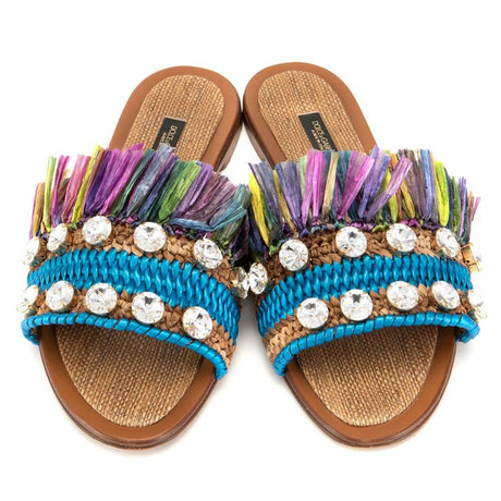 Dolce & Gabbana Multicolor Lambskin Women Sandal - Hilstor