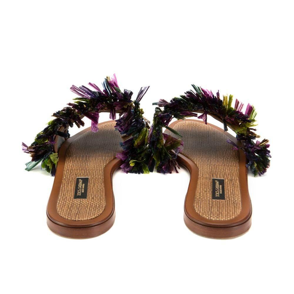 Dolce & Gabbana Multicolor Lambskin Women Sandal - Hilstor