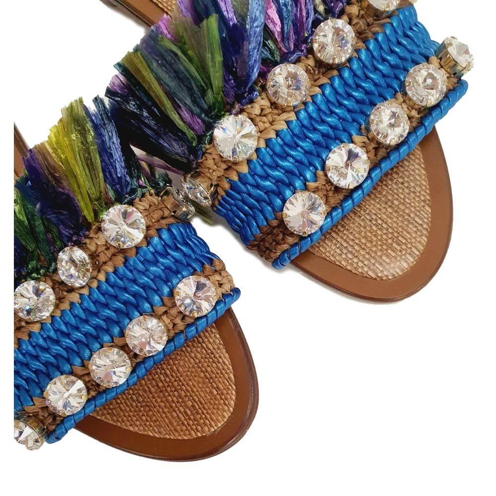 Dolce & Gabbana Multicolor Lambskin Women Sandal - Hilstor