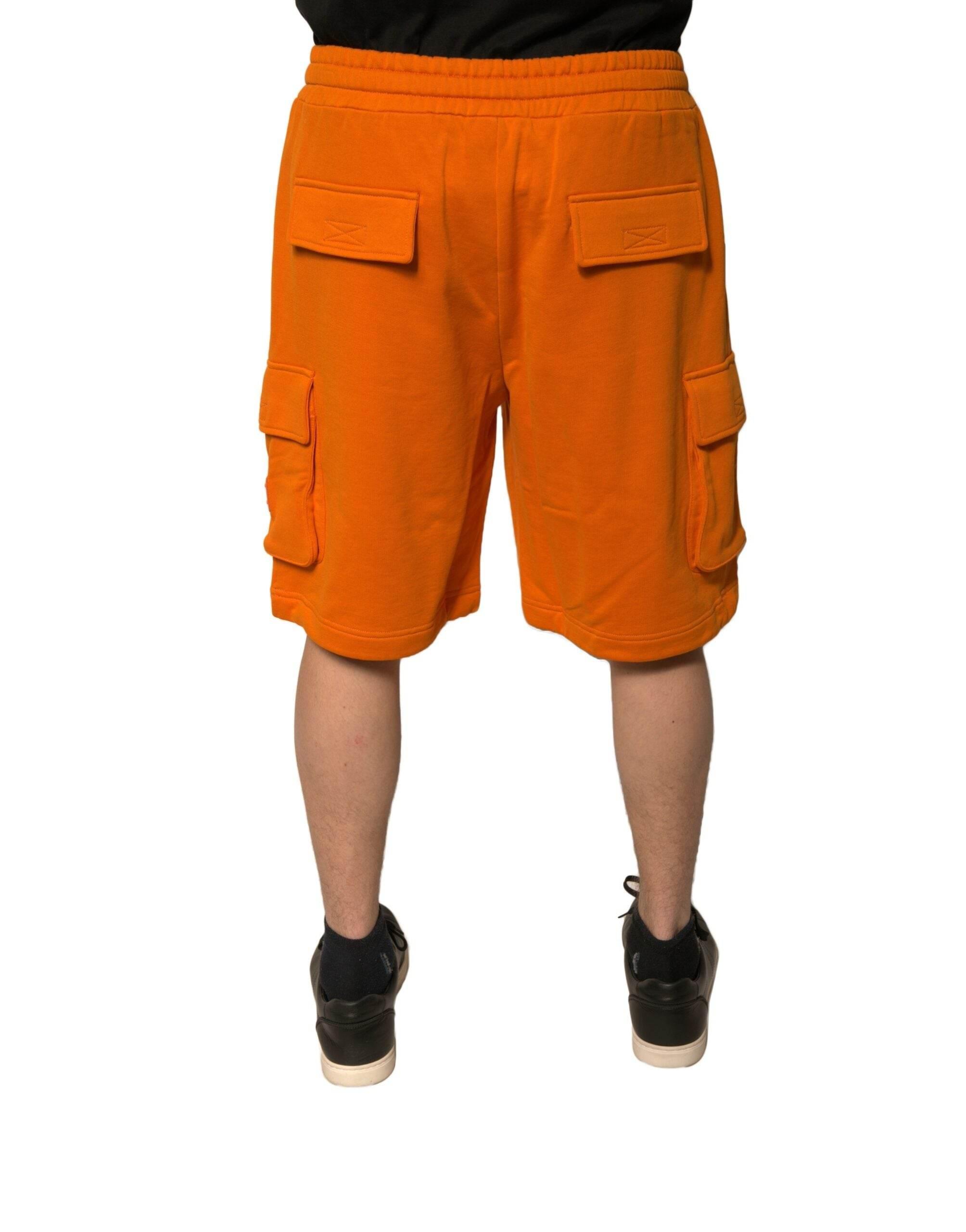 Dolce & Gabbana Orange Cotton Men Casual Cargo Bermuda Shorts - Hilstor