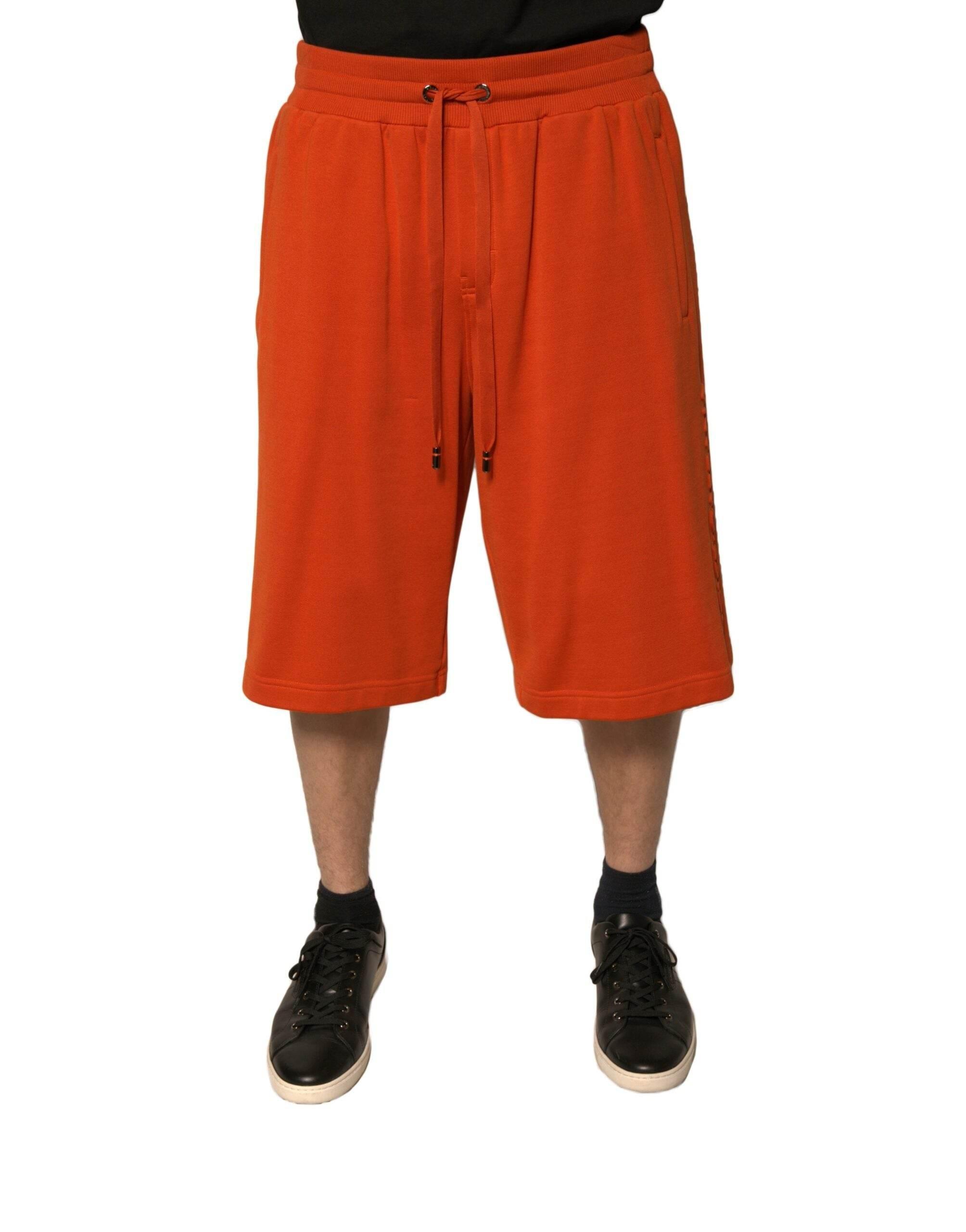 Dolce & Gabbana Orange Cotton Blend Men Bermuda Shorts - Hilstor
