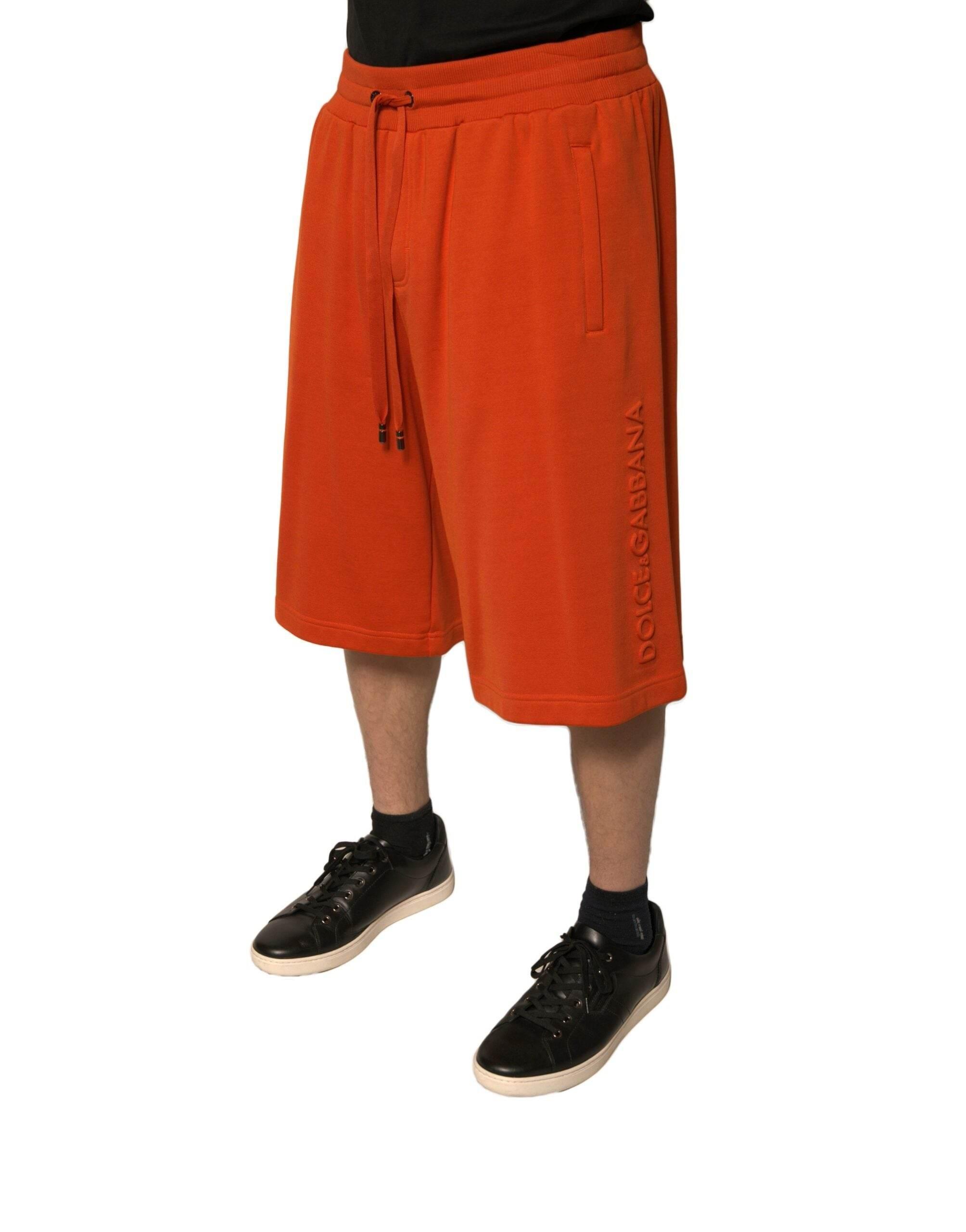Dolce & Gabbana Orange Cotton Blend Men Bermuda Shorts - Hilstor