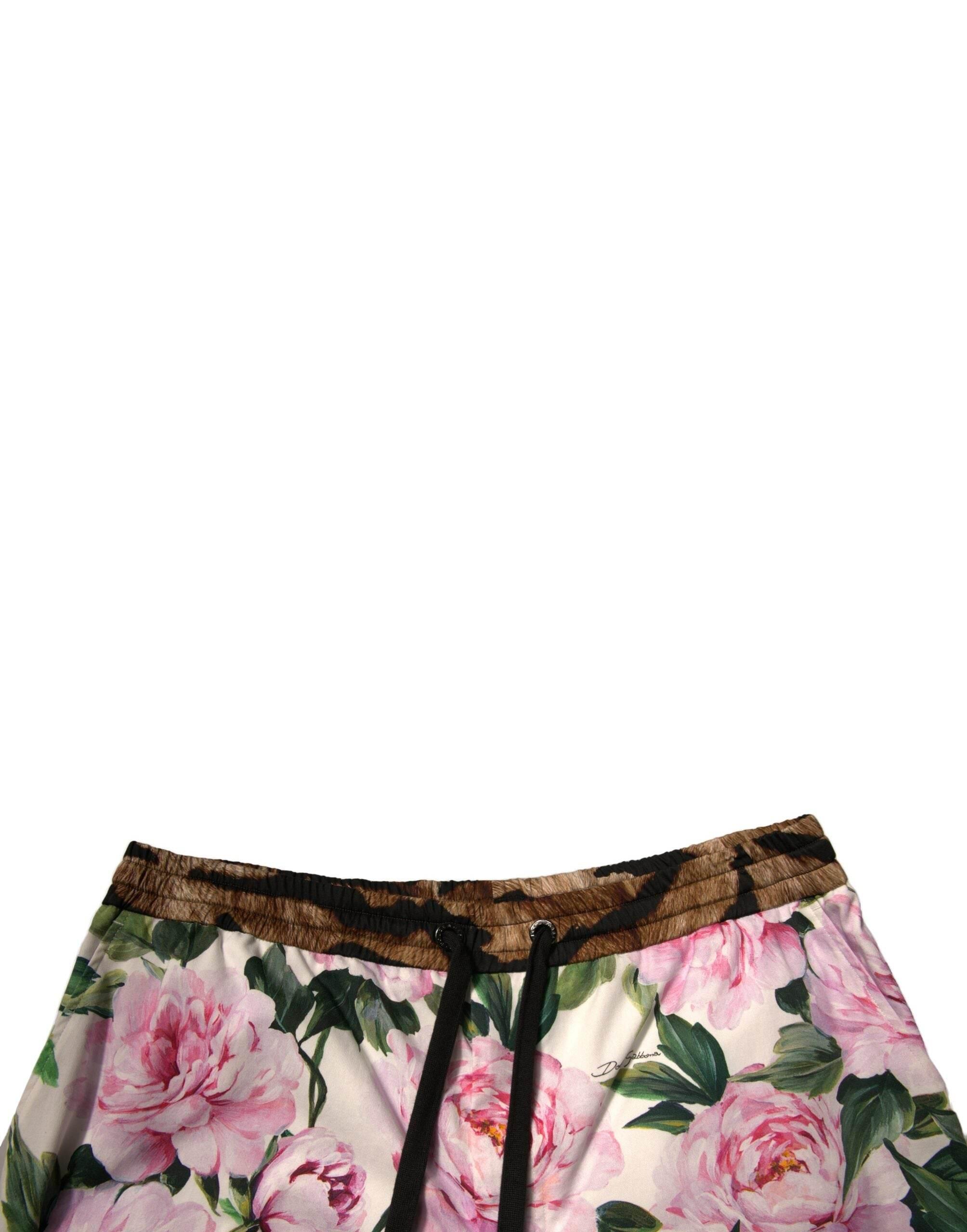 Dolce & Gabbana Multicolor Floral Cotton Men Bermuda Shorts - Hilstor