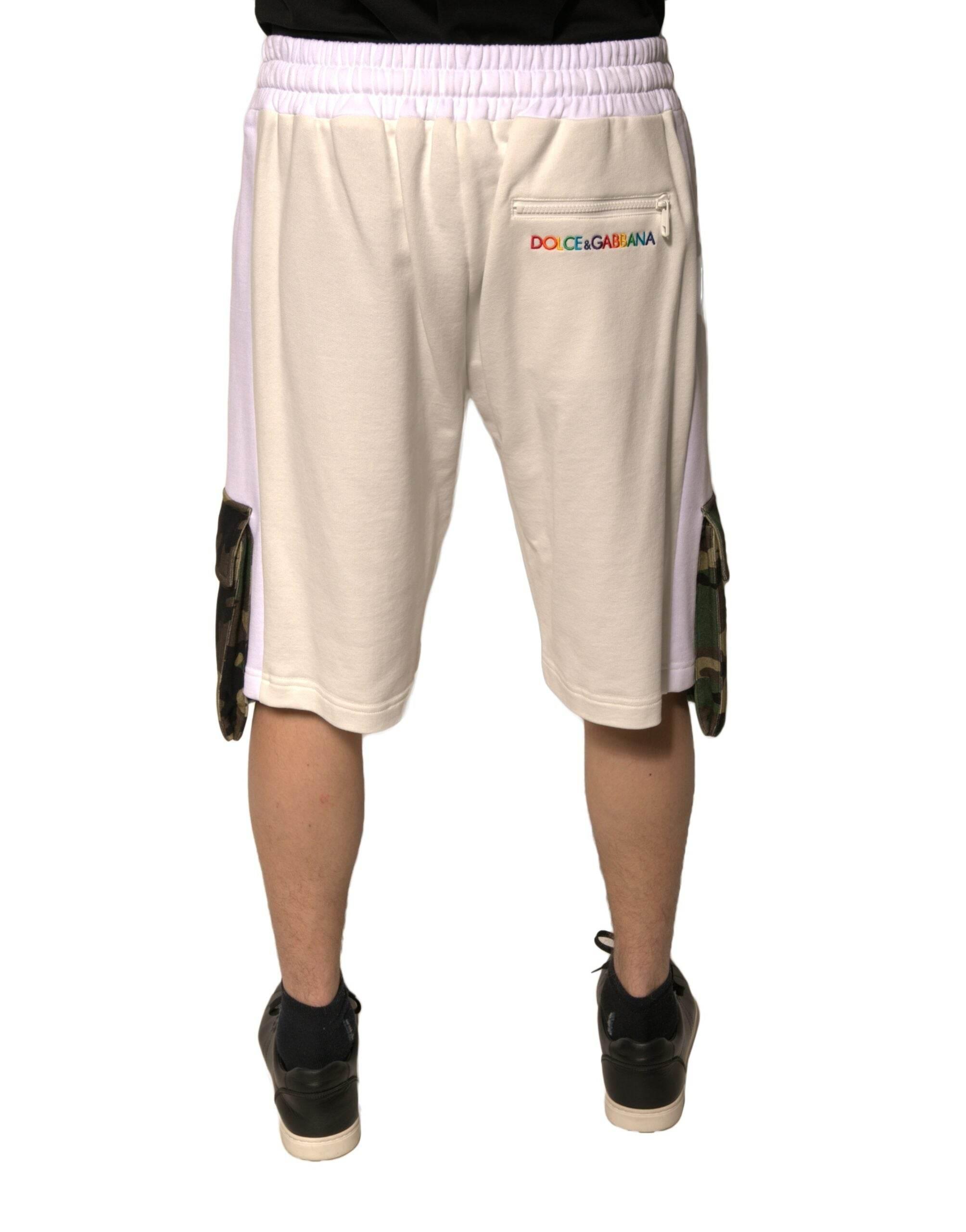 Dolce & Gabbana Beige Cotton Men Casual Cargo Bermuda Shorts - Hilstor