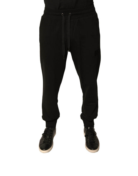 Dolce & Gabbana Black Cotton Jogger Men Sweatpants Pants - Hilstor