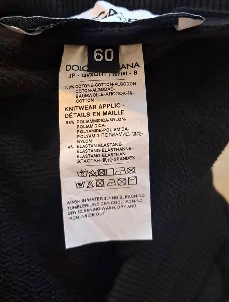 Dolce & Gabbana Black Cotton Jogger Men Sweatpants Pants - Hilstor