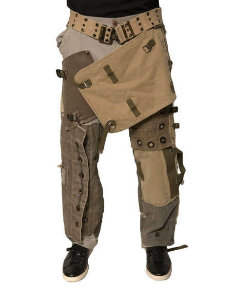 Dolce & Gabbana Multicolor Reconstructed Flight Cargo Pants - Hilstor