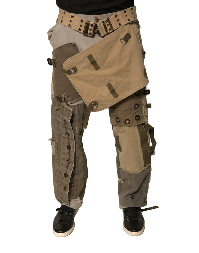 Dolce & Gabbana Multicolor Reconstructed Flight Cargo Pants - Hilstor