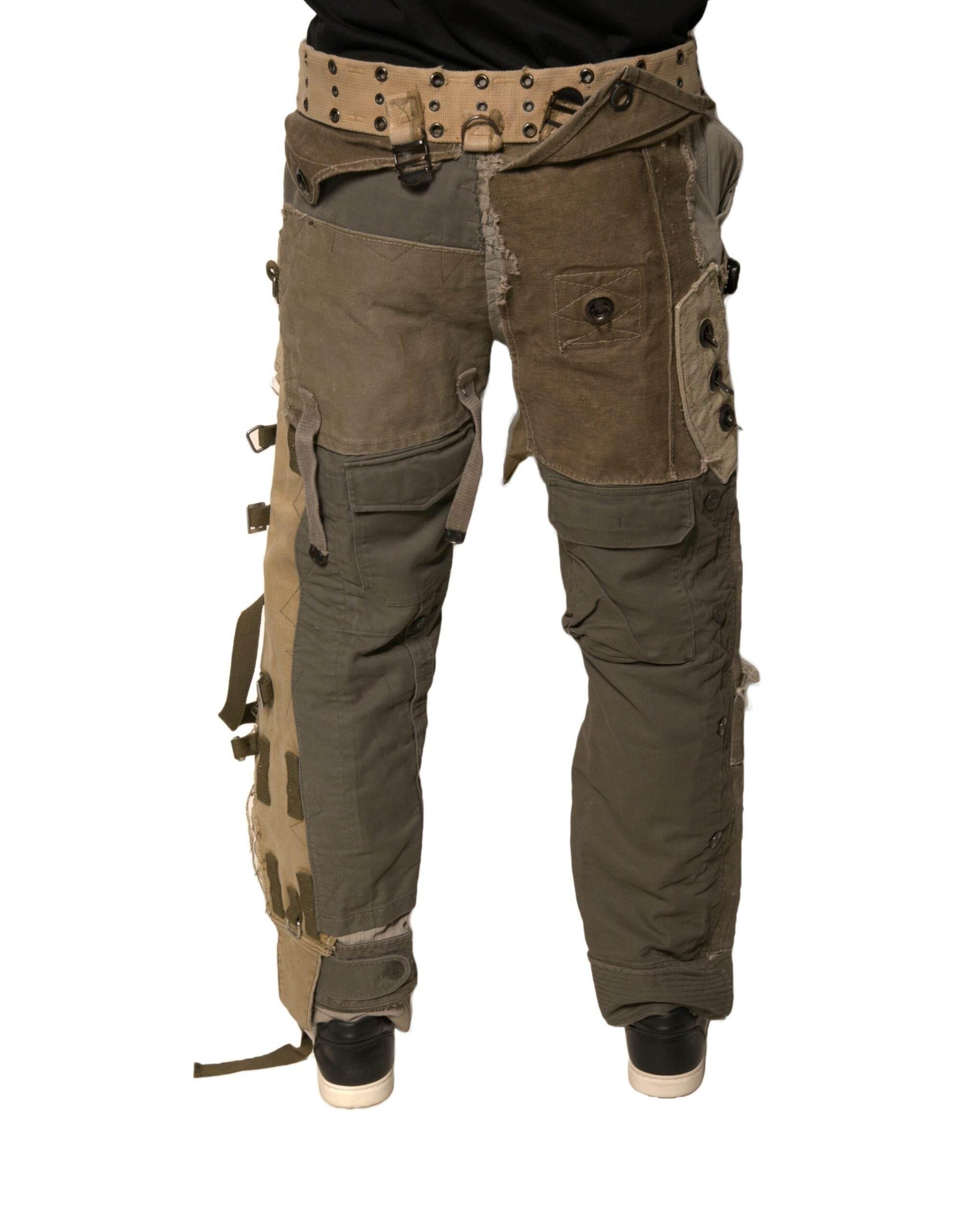 Dolce & Gabbana Multicolor Reconstructed Flight Cargo Pants - Hilstor