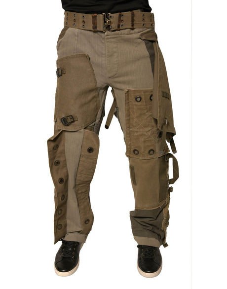 Dolce & Gabbana Multicolor Reconstructed Flight Cargo Pants - Hilstor
